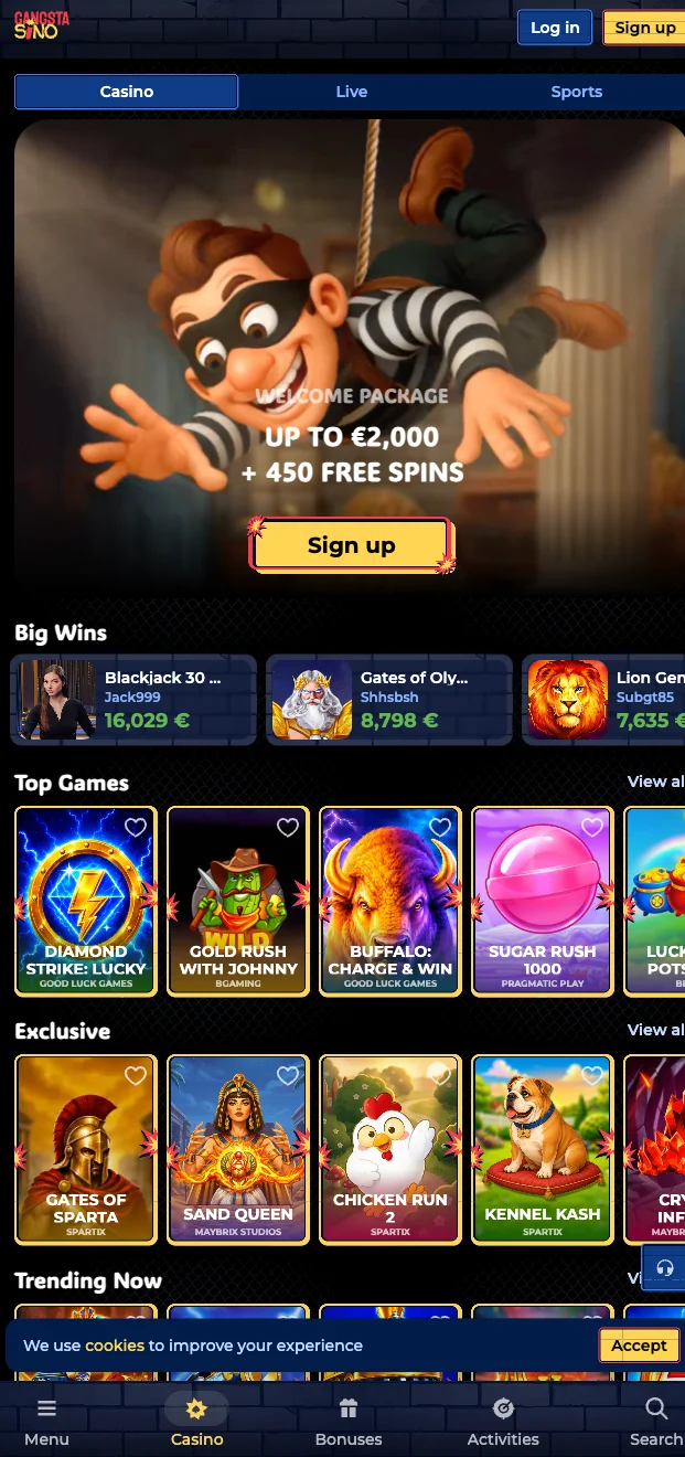Casino Gangstasino Unterwegs Nutzen